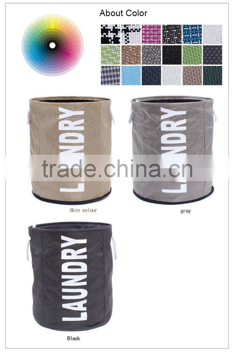 Large Waterproof Laundry Basket English Printing