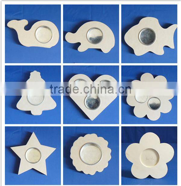 Colorful decorative tall wooden candle holders for weddings