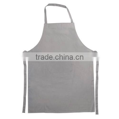 Cotton simple kitchen apron with front pocket