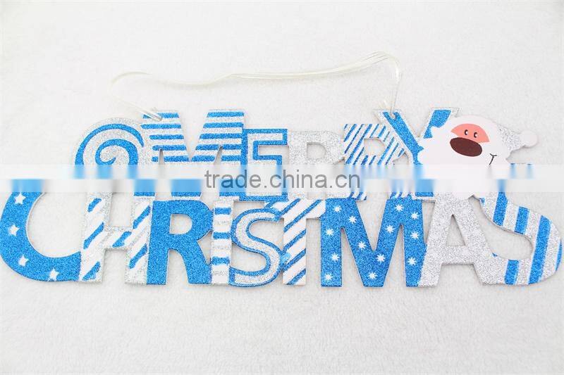 Hanging christmas English letters board movable door hanging decoration