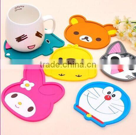 14071811 fancy silicone coaster rubber cup mat
