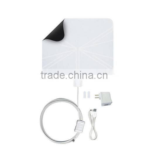 Factory Cheap Amplified Digital Indoor TV Antenna, 50miles Range ATSC TV Antenna, Wholesale Indoor TV Antenna High Gain UHF