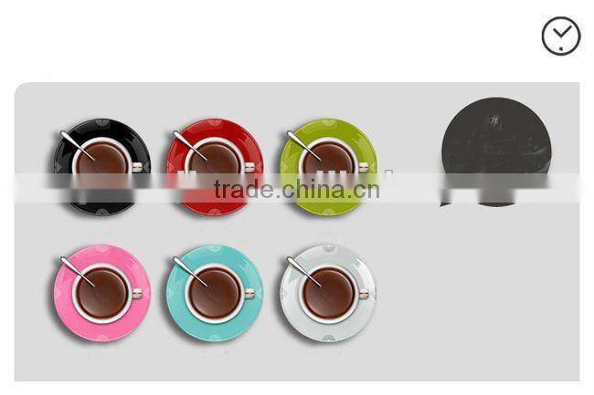 Creative fashion design coffee wall clock