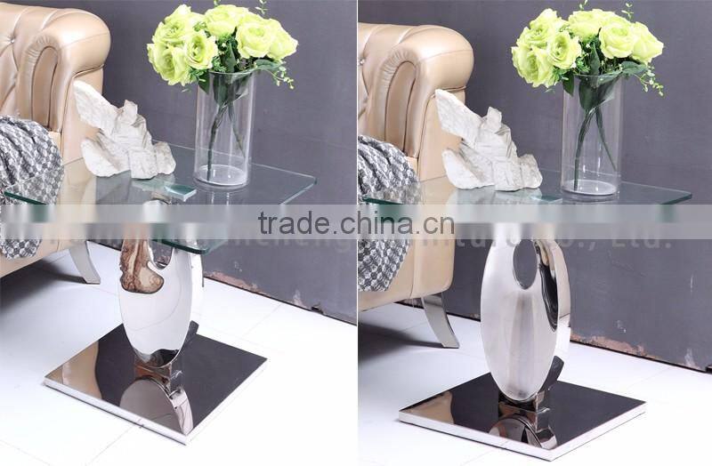 Popular Tempered Glass top hotel side table