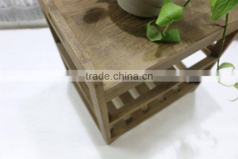 Wood shelf for flowers