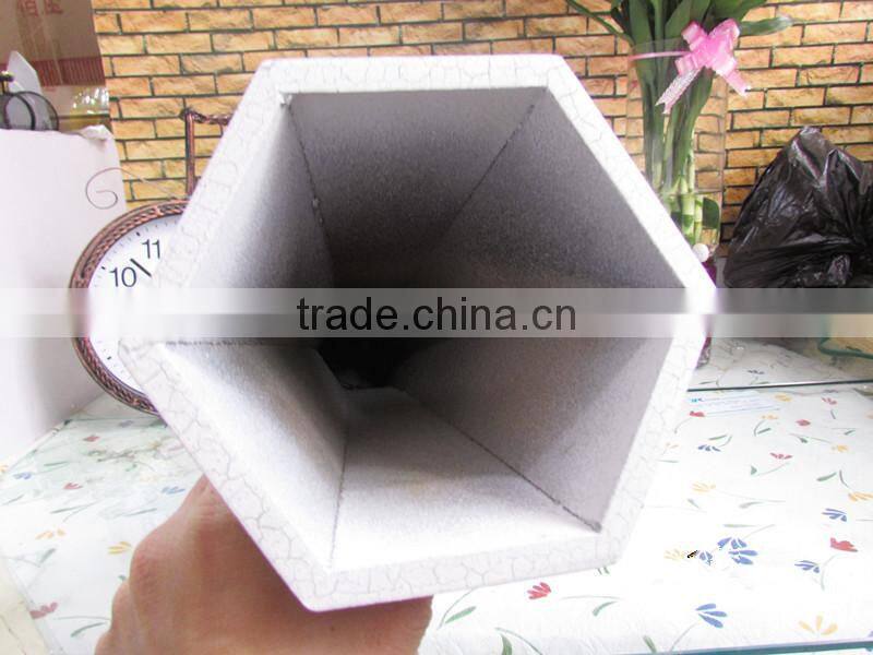 Dragon square wooden flower vase for wholesale