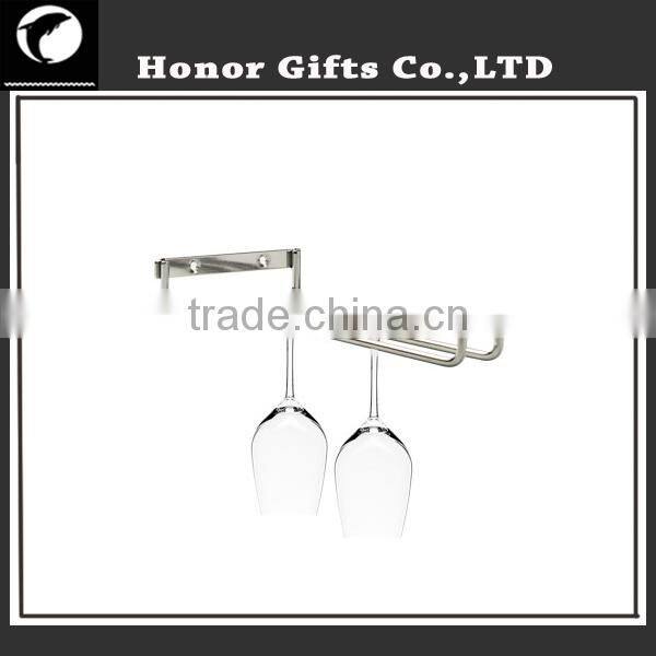 Iron Metal Wine Bottle Holder Glass Stemware Rack