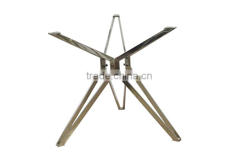 KD package Stainless steel metal base glass top coffee table