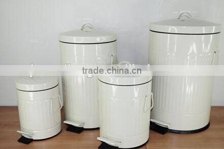 High Quality stainless steel Pedal Metal Trash Can Household Ash Bin Garbage Bin