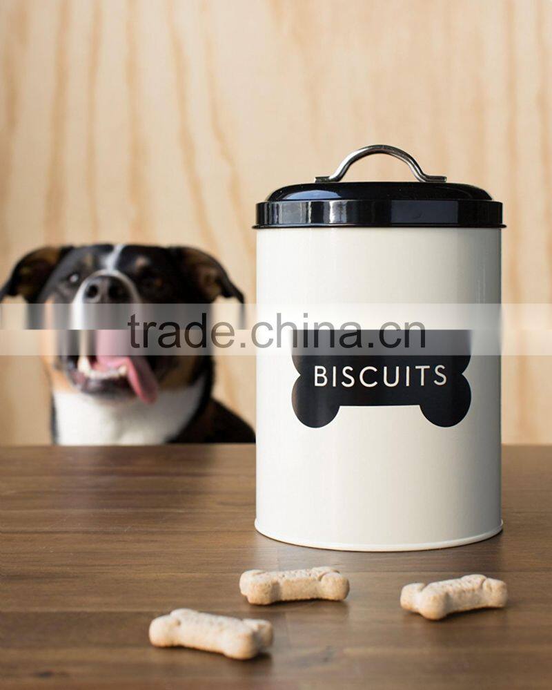Hot Sale Colorful Round Metal Bread Flour Cookies Storage Bin Kitchen Flour Canister