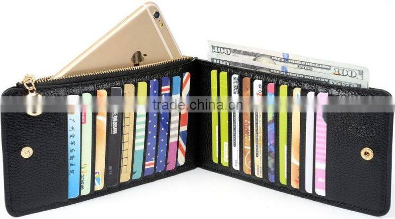 Genuine Leather Multi Card Holder Wallet with Zipper Pocket for Men&Women