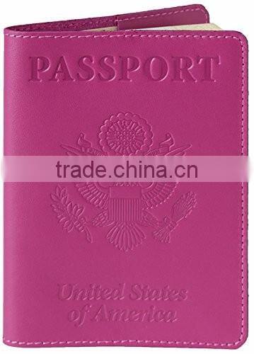 LOW price High Quality Men Black Custom Genuine Leather Passport Holder COVER