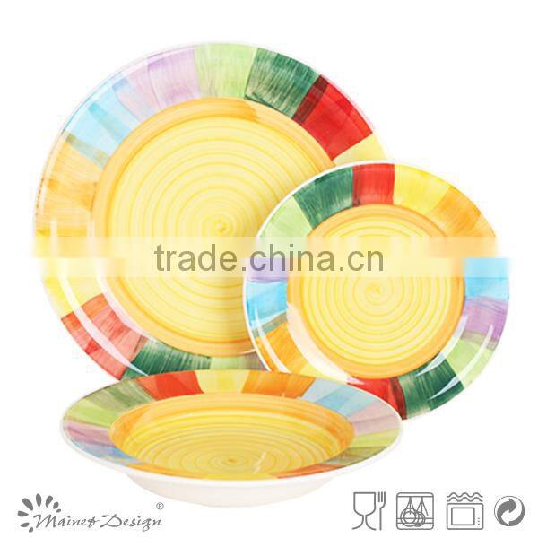 ceramic painting/ colorful dinner set
