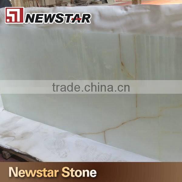 Glass golden vein white onyx backlit onyx panel