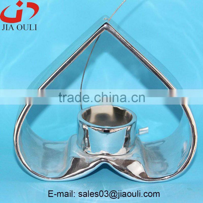 Home decor ceramic gold candleholder, candle jar