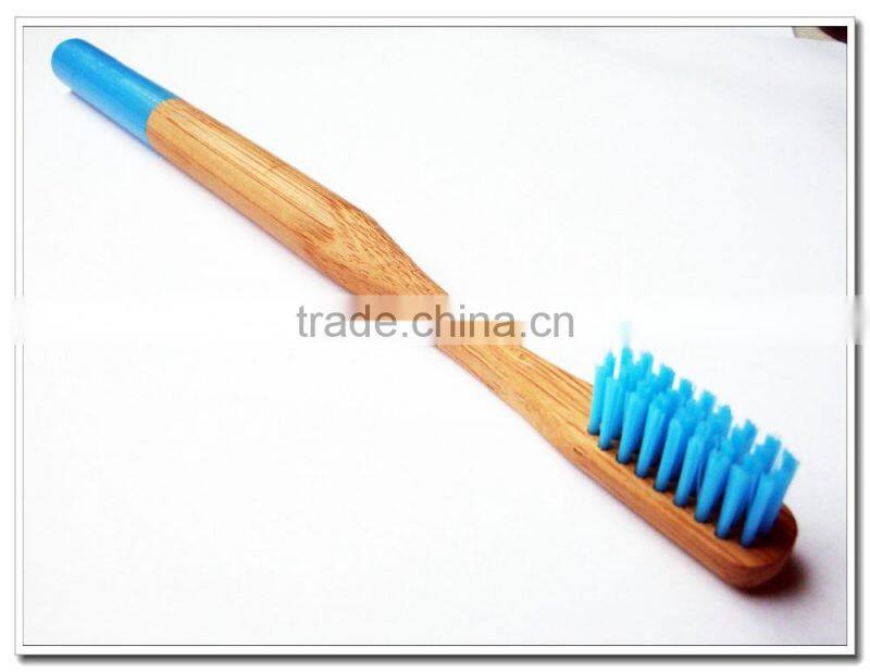 Colorful bristle recyclable and environmental adult bamboo toothbrush