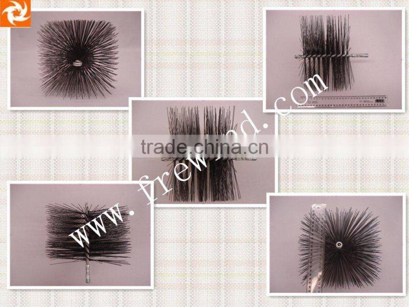 6" card wire square chimney brush