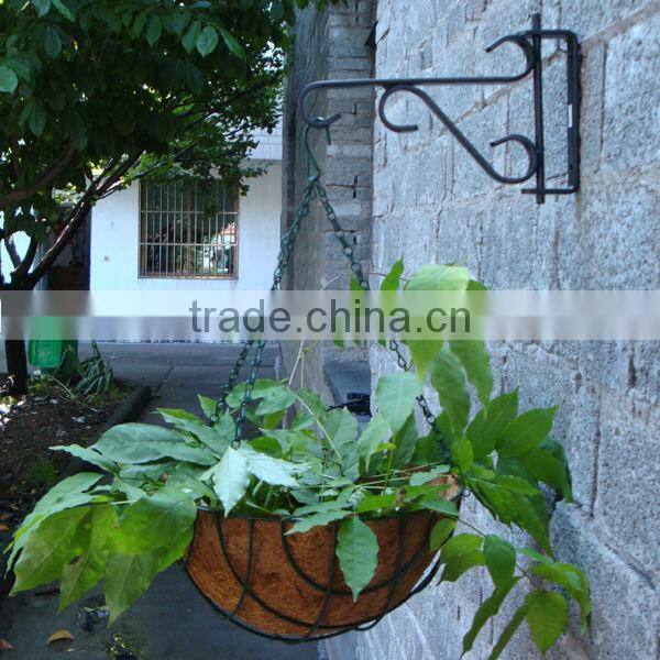 window coconut fiber hanging flower basket