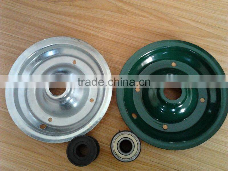 Pneumatic wheel with steel rim 3.50-7