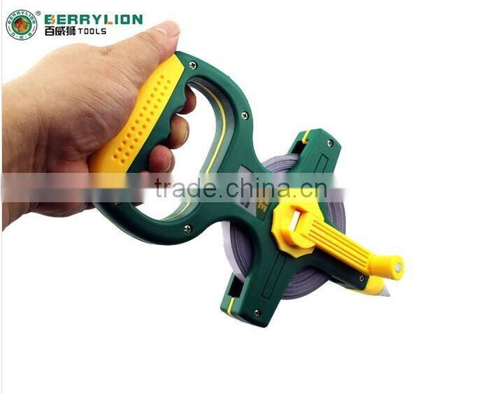 Berrylion 30m cross-shaped long distance measuring tape with steel tape design