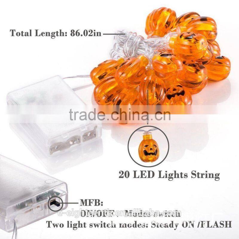 2016 new Christmas Festival Multi-Color Waterproof Hot Sale 4M 20 LED String Fairy Pumpkin Lights Lighting