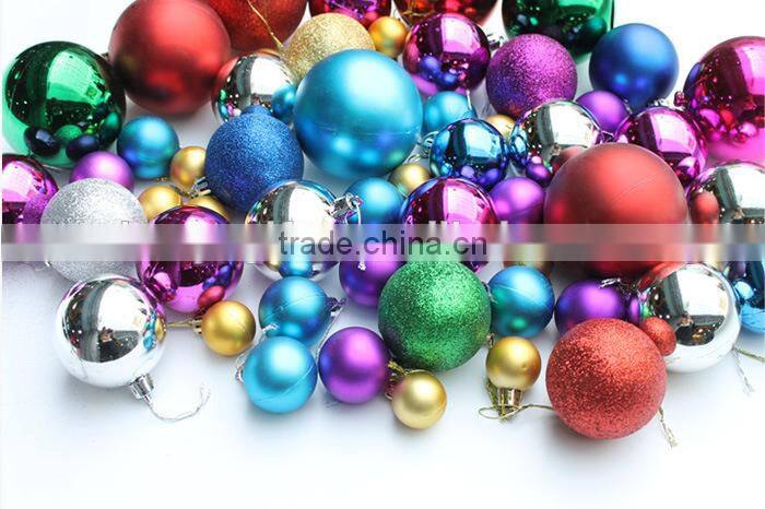 Colorful Christmas Tree Decoration Ball Plastic Christmas Ball Ornament