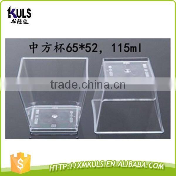 Food grade disposable dessert ice cream container plastic cup square round special shape dessert cups