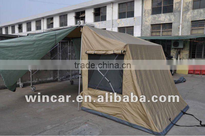 Simple convenient easy to build car camping side tent