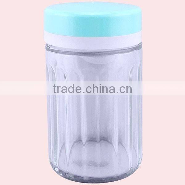 400ml Round Shape Airtight Container Seal Canister Glass