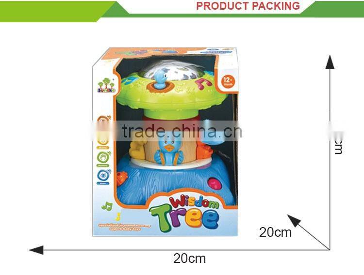 Electronic kid toy funny musical tree toy projection lamp