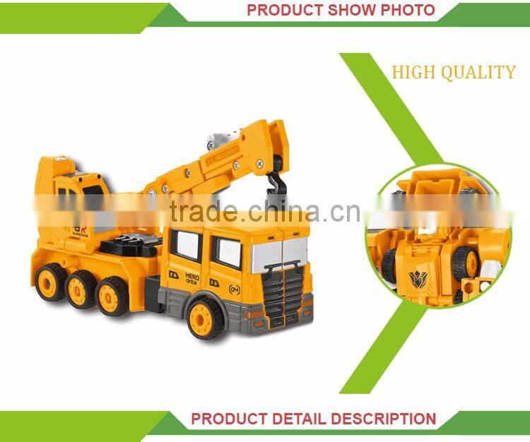 Top selling kids play deformation model heavy truck alloy wheel