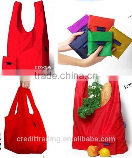 reusable polyester folding shopping bag