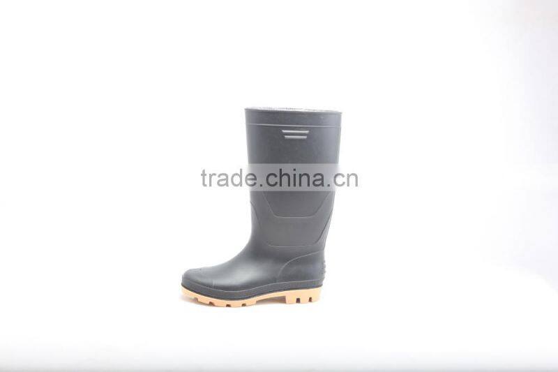 black pvc man working boots with good quality