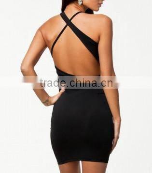 Women Summer Cocktail Dress Sexy Party Off-shoulder Backless Mini Dress