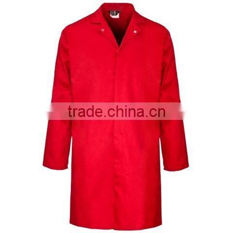 Customised navy food coat