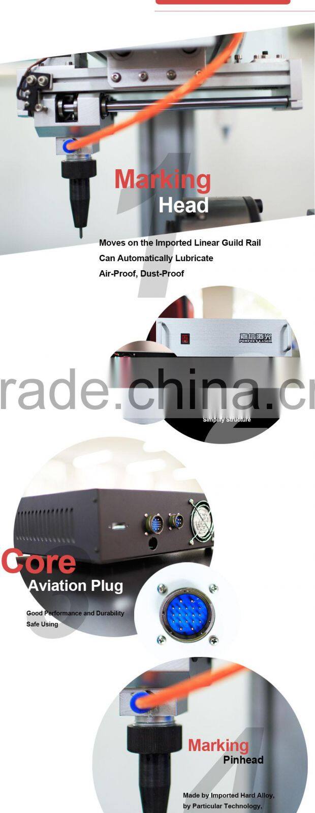 high accuracy aluminum number plate machine dot peen marking machine