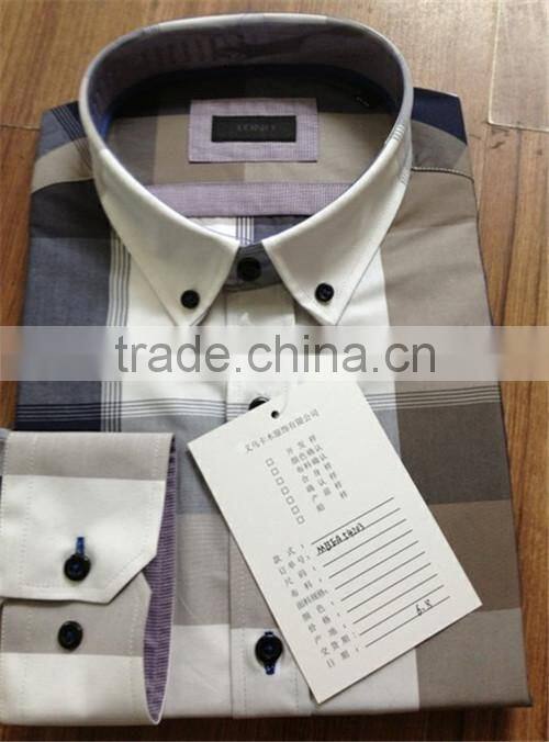 New designer check shirts Button Down Collar plaids/checks shirts for man