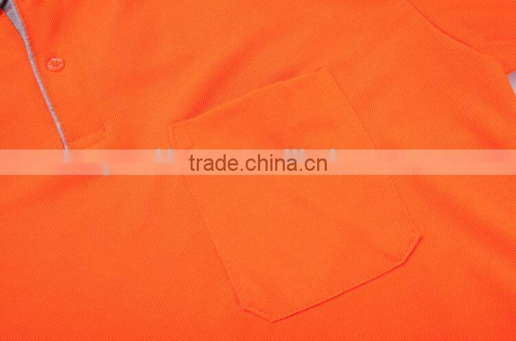 custom dustman orange Hi vis 3M reflective polo shirt