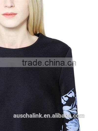 OEM service lady fancy embossed sweatshirt production