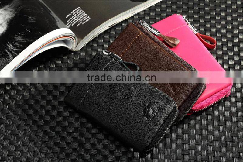 Many Color Top Grain Cowhide Genuine Leather Fashion Men Car Key Case Chains Holder