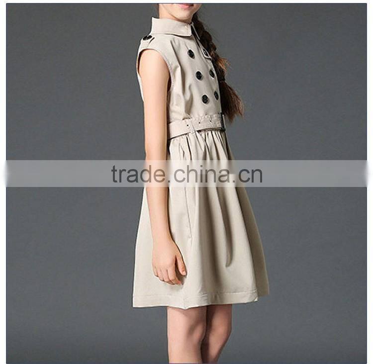 2017 Stylish Cotton Sleeveless School Uniform Design For Girls