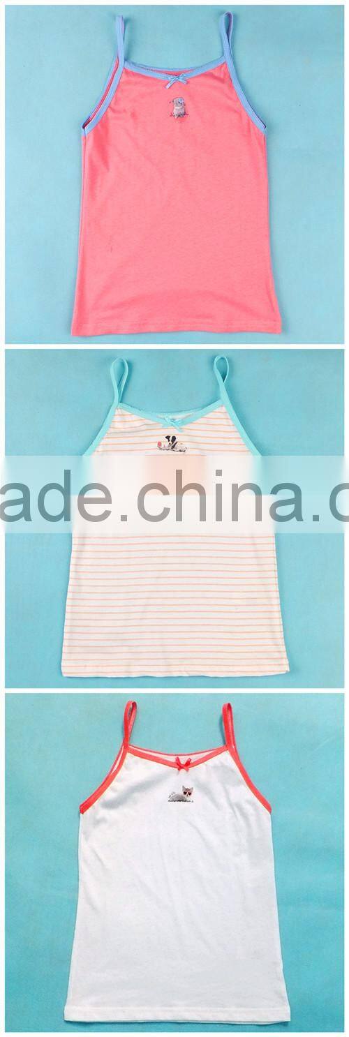 Pink Stripe Cotton Camisole for Girls Stocklot