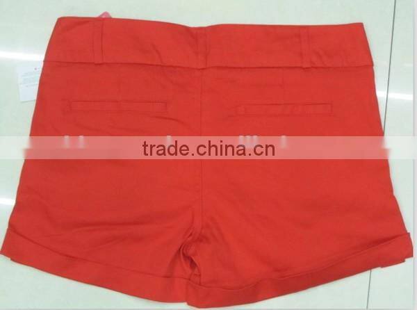 100%cotton twill shorts stocklots, Ladies summer shorts stocks, new cancellation order 2015