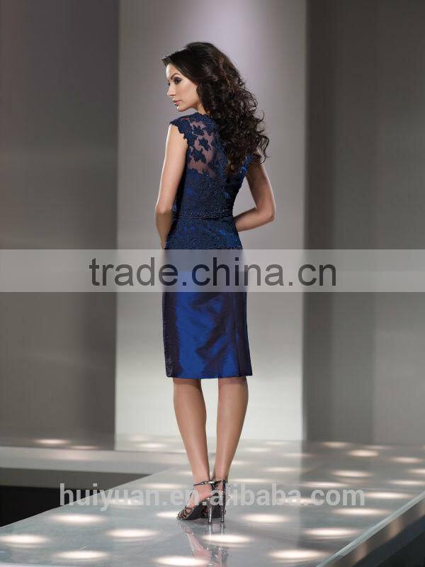 latest satin lace kneelength short fashion dinner dress patterns