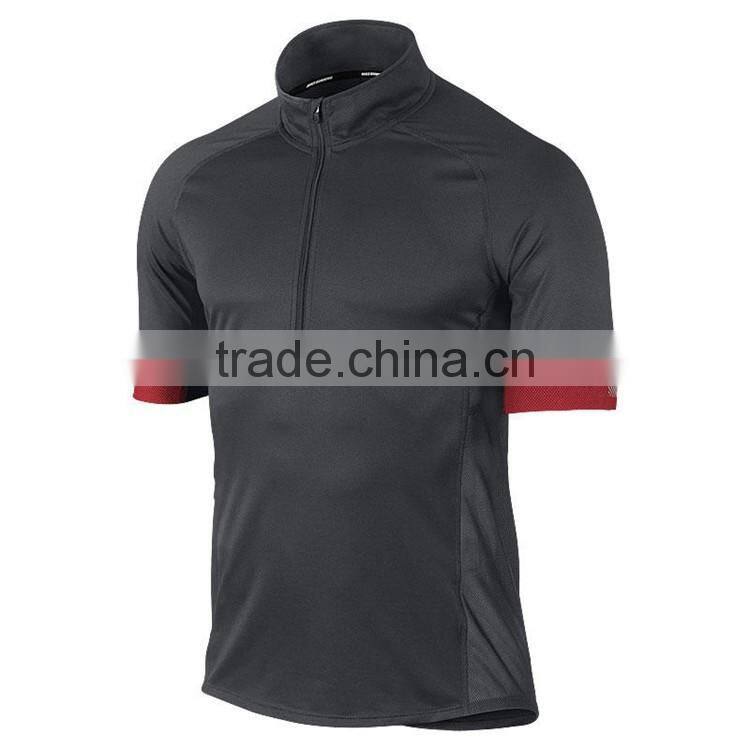 custom sublimation t-shirts with your own logo/artwork, lower moq, a short zipper on front