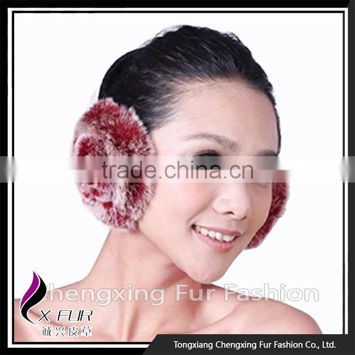 CX-EM-03G New Products Wholesale Cheap Rex Rabbit Fur Fashion Ear Muff