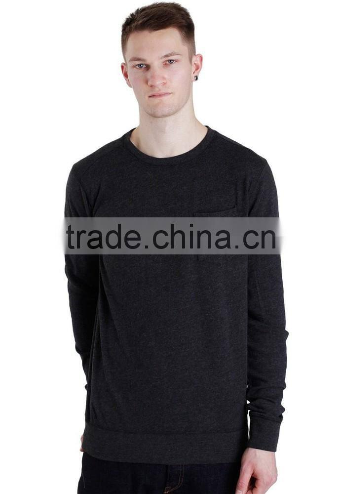 Simple design fashion long length blank plain sweatshirts wholesale sweatshirt fabric
