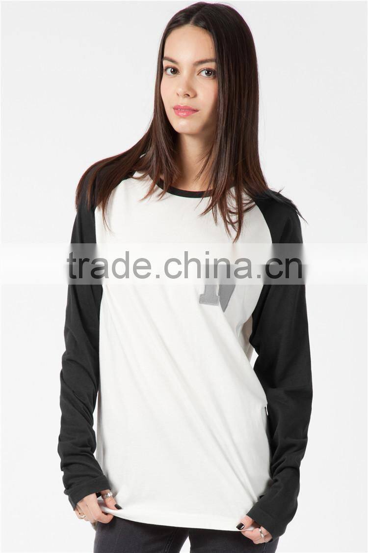 China factory price t shirt design customized blank raglan t-shirt