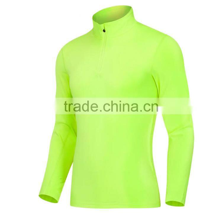 Latest Design Men Sports Jersey Bodybuilding Half Zip Shirt