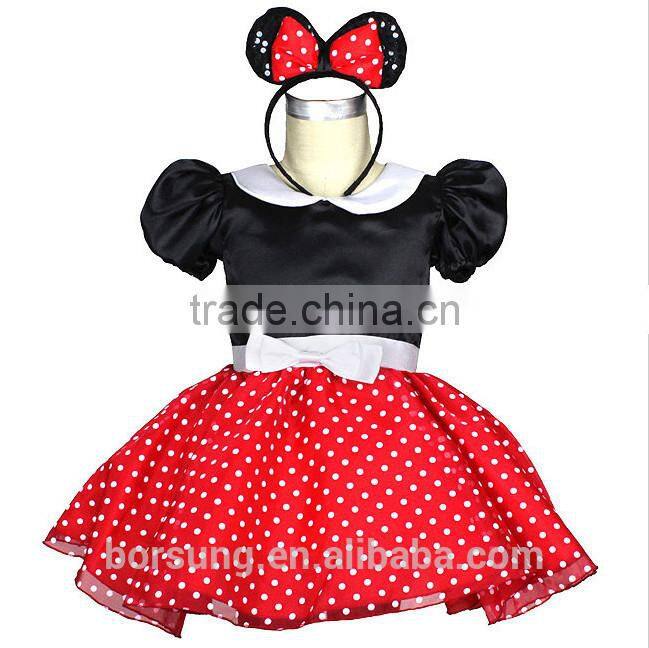 Fashion Cartoon Mouse Costume With Ears and Mini Skirt Easter Outfits New Model Children Girl Halloween Cosplay Fancy Dress